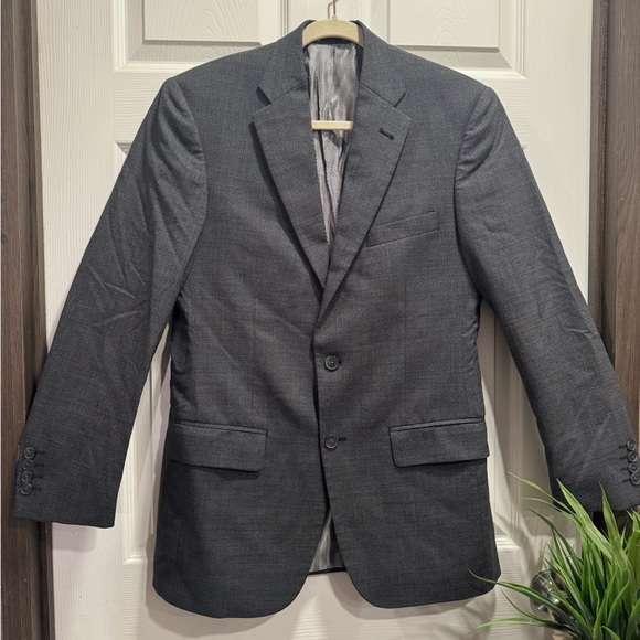 Turnbury 38 R Sport Coat Blazer Suit Jacket Wool Gray RN58909
